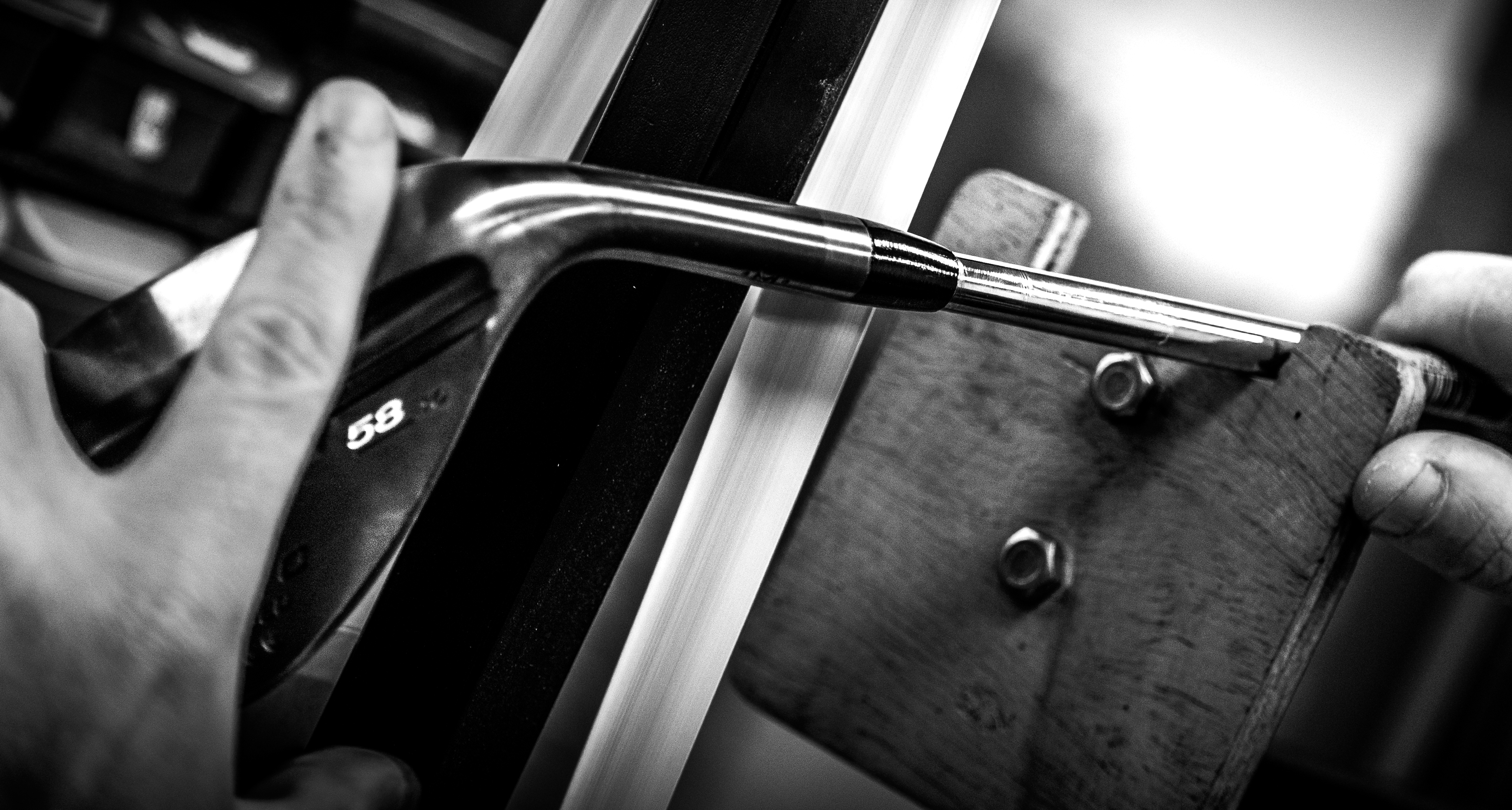 Bending a club shaft at The Golf Station